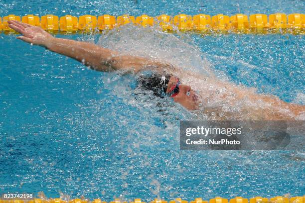 Chase Kalisz of the USA competes and wins the men's 200m individual medley final at the FINA World Championships 2017 in Budapest, Hungary, 27 July...