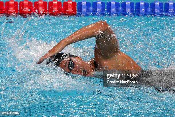 Ranomi Kromowidjojo competes during the Women's 100m Freestyle semi final on day fourteen of the Budapest 2017 FINA World Championships on July 27,...