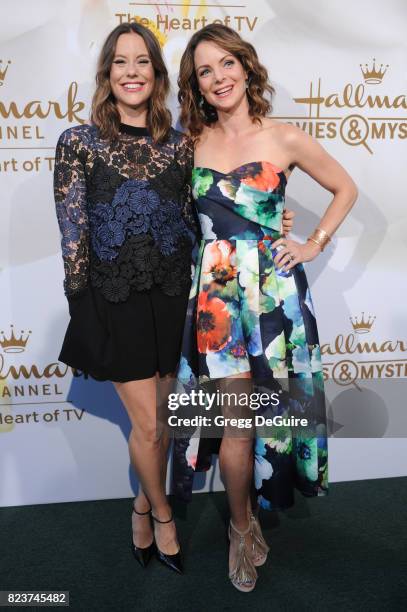 Ashley Williams and Kimberly Williams-Paisley arrive at the 2017 Summer TCA Tour - Hallmark Channel And Hallmark Movies And Mysteries at a private...