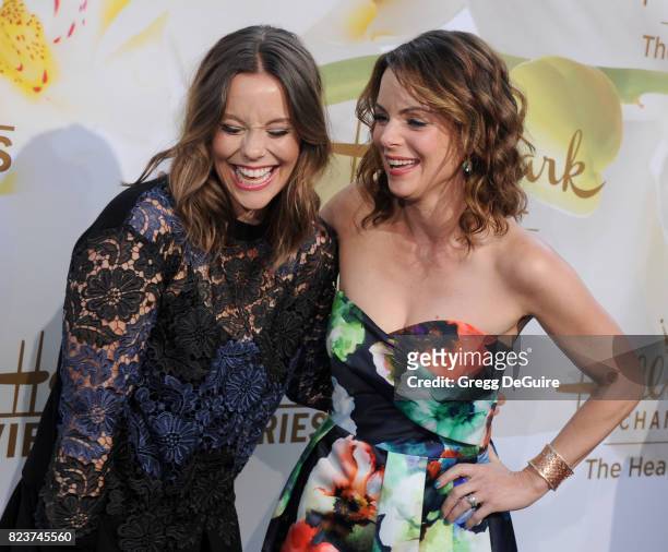 Ashley Williams and Kimberly Williams-Paisley arrive at the 2017 Summer TCA Tour - Hallmark Channel And Hallmark Movies And Mysteries at a private...