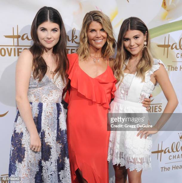 Isabella Rose Giannulli, Lori Loughlin and Olivia Jade Giannulli arrive at the 2017 Summer TCA Tour - Hallmark Channel And Hallmark Movies And...