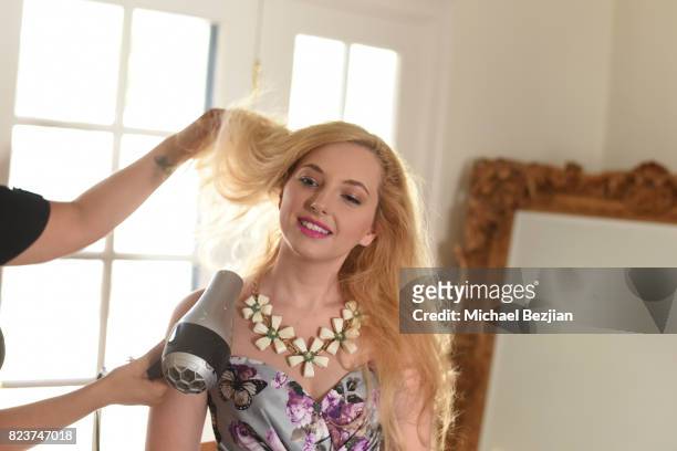 Actress Alexis Nolan is styled by George Blodwell at The Artists Project TAP Style House on July 26, 2017 in Los Angeles, California.