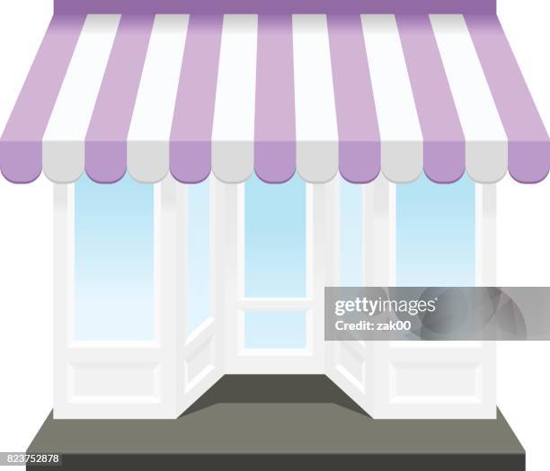 shop icon - restaurant window outside stock illustrations
