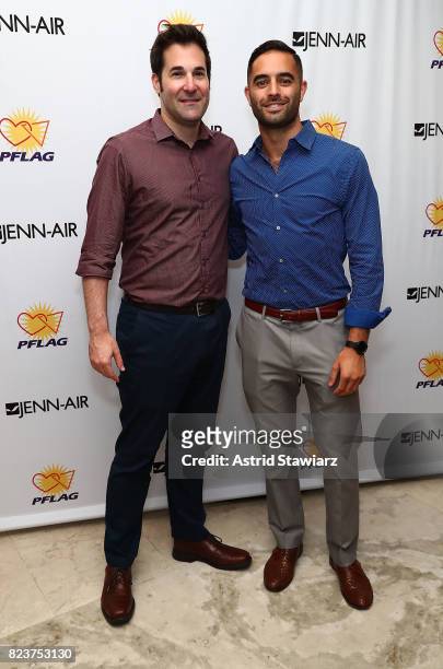 Jason Rosenbaum and Joseph Linington attend HOT! a Benefit for PFLAG national with host Adrian Grenier at Jenn-Air Showroom on July 27, 2017 in New...