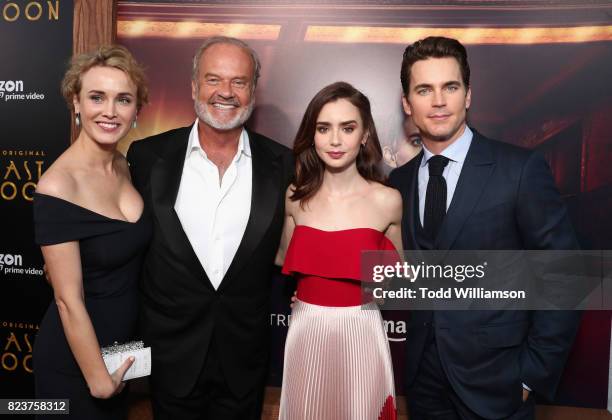 Actors Dominique McElligott, Kelsey Grammer, Lily Collins, and Matt Bomer at the Amazon Prime Video premiere of the original drama series "The Last...