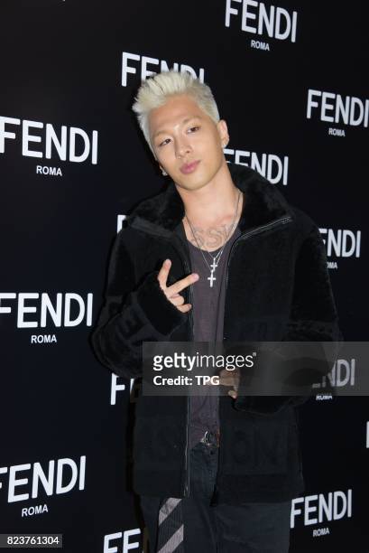 Taeyang attends FENDI promotion conference on 27th July, 2017 in Hongkong, China.