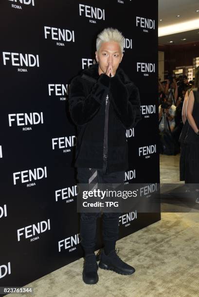 Taeyang attends FENDI promotion conference on 27th July, 2017 in Hongkong, China.