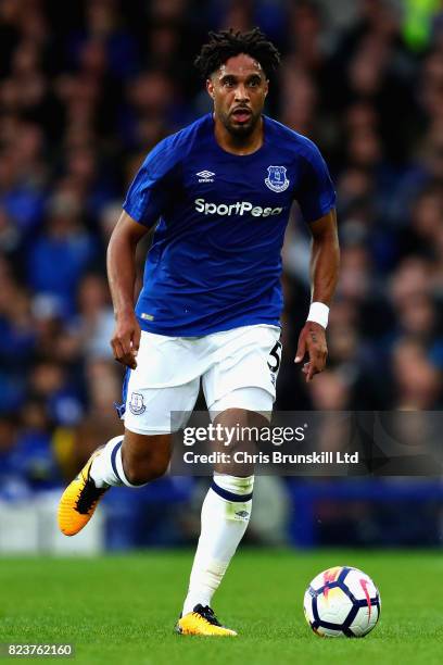 Ashley Williams of Everton in action during the UEFA Europa League Third Qualifying Round First Leg match between Everton and MFK Ruzomberok at...