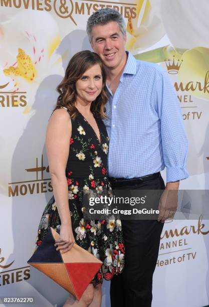 Kellie Martin and husband Keith Christian arrive at the 2017 Summer TCA Tour - Hallmark Channel And Hallmark Movies And Mysteries at a private...