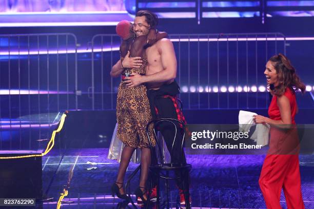 Aminata Sanogo and Marc Eggers during the 1st show of the television competition 'Dance Dance Dance' on July 12, 2017 in Cologne, Germany. The first...