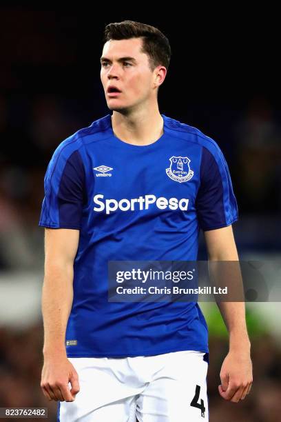 Michael Keane of Everton in action during the UEFA Europa League Third Qualifying Round First Leg match between Everton and MFK Ruzomberok at...