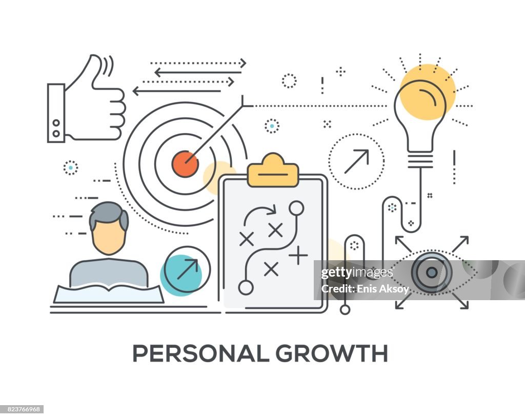 Personal Growth Concept with icons