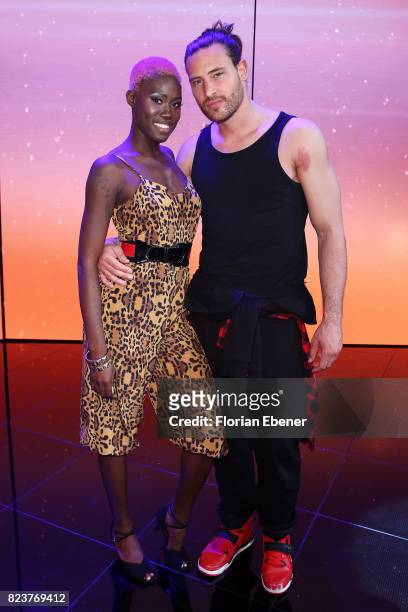 Aminata Sanogo and Marc Eggers during the 1st show of the television competition 'Dance Dance Dance' on July 12, 2017 in Cologne, Germany. The first...