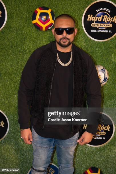 Grammy Award-winning music artist Sean Paul attends Former FIFA Player of the Year Luis Figo's International Champions Cup Official El Clasico Miami...