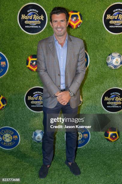 Former FIFA Player of the Year Luis Figo attends the International Champions Cup Official El Clasico Miami VIP Party with special performance by...