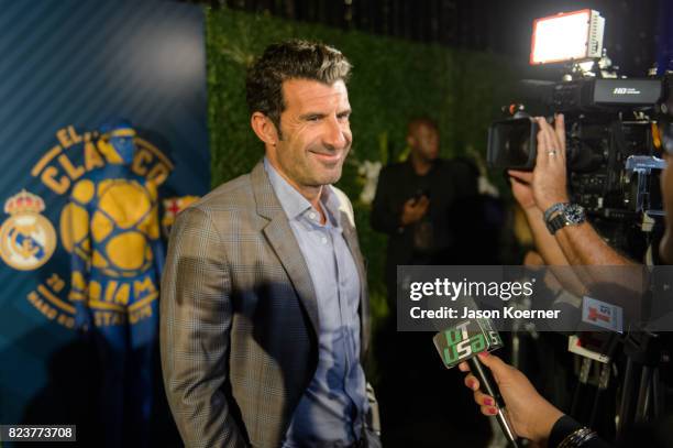 Former FIFA Player of the Year Luis Figo attends the International Champions Cup Official El Clasico Miami VIP Party with special performance by...