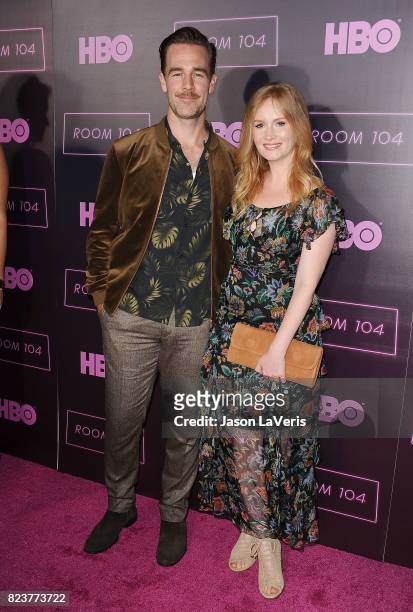 Actor James Van Der Beek and wife Kimberly Brook attend the premiere of "Room 104" at Hollywood Forever on July 27, 2017 in Hollywood, California.