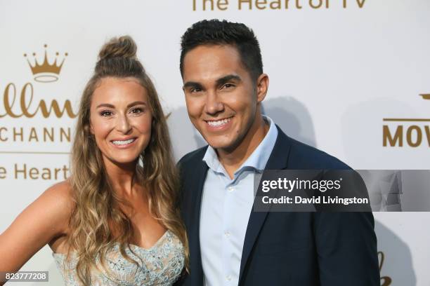 Alexa PenaVega and Carlos PenaVega attend the Hallmark Channel and Hallmark Movies and Mysteries 2017 Summer TCA Tour on July 27, 2017 in Beverly...