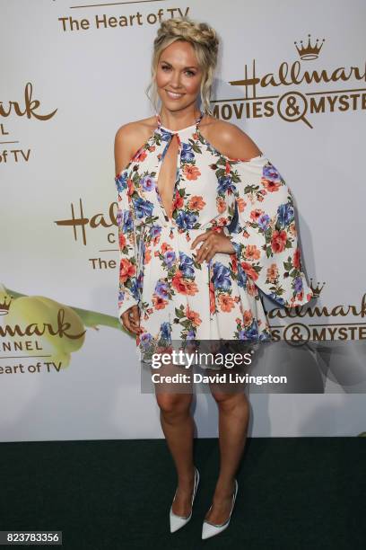 Actress Emilie Ullerup attends the Hallmark Channel and Hallmark Movies and Mysteries 2017 Summer TCA Tour on July 27, 2017 in Beverly Hills,...