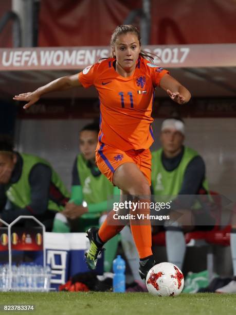 Lieke Martens of Holland Women during the UEFA WEURO 2017 Group A group stage match between Belgium and The Netherlands at Koning Willem II stadium...