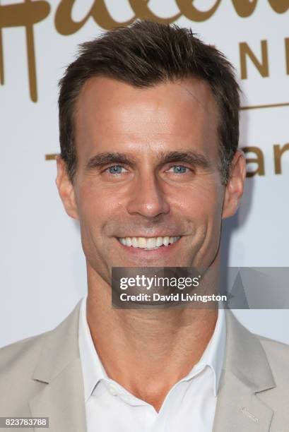 Actor Cameron Mathison attends the Hallmark Channel and Hallmark Movies and Mysteries 2017 Summer TCA Tour on July 27, 2017 in Beverly Hills,...