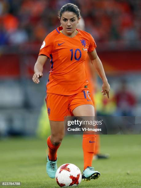 Danielle van de Donk of Holland Women during the UEFA WEURO 2017 Group A group stage match between Belgium and The Netherlands at Koning Willem II...