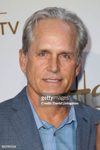 Actor Gregory Harrison attends the Hallmark Channel and Hallmark Movies and Mysteries 2017 Summer TCA Tour on July 27, 2017 in Beverly Hills,...