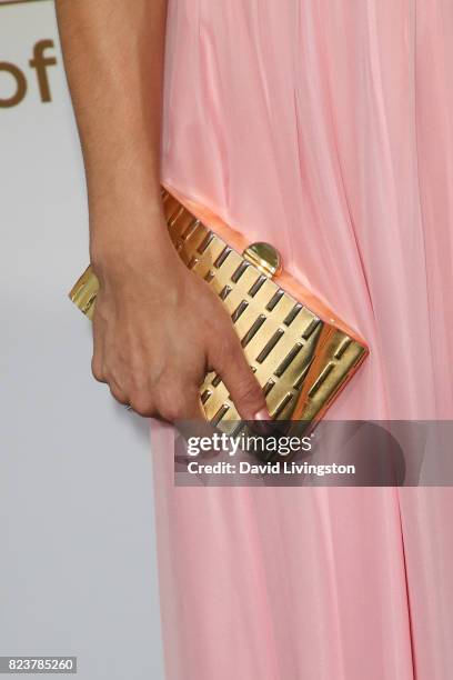 Actress Brooke Nevin, purse detail, attends the Hallmark Channel and Hallmark Movies and Mysteries 2017 Summer TCA Tour on July 27, 2017 in Beverly...