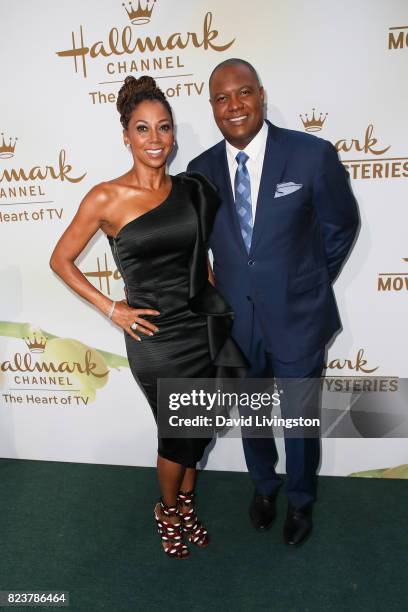 Holly Robinson Peete and Rodney Peete attend the Hallmark Channel and Hallmark Movies and Mysteries 2017 Summer TCA Tour on July 27, 2017 in Beverly...