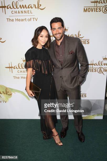 Cara Santana and Jesse Metcalfe attends the Hallmark Channel and Hallmark Movies and Mysteries 2017 Summer TCA Tour on July 27, 2017 in Beverly...