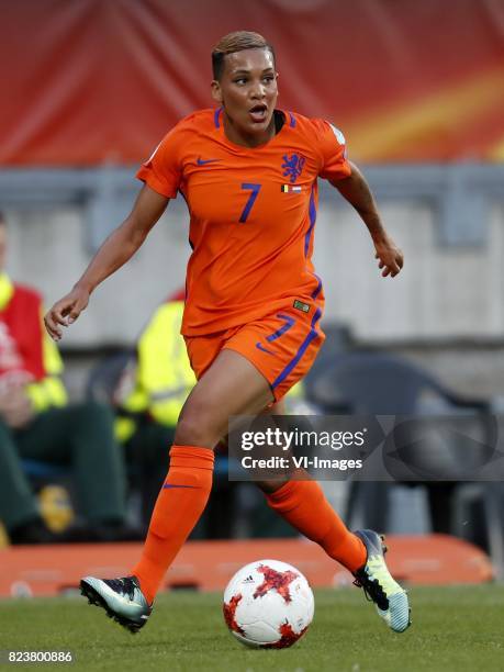 Shanice van de Sanden of Holland Women during the UEFA WEURO 2017 Group A group stage match between Belgium and The Netherlands at Koning Willem II...