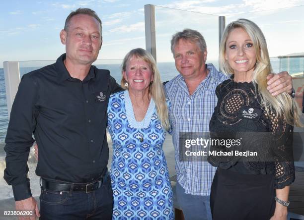 David Hence, Rowena Patterson, Bill Patterson and Farrah Smith attend "The Awakening Sea" Launch Party By Rowena Patterson on July 27, 2017 in...