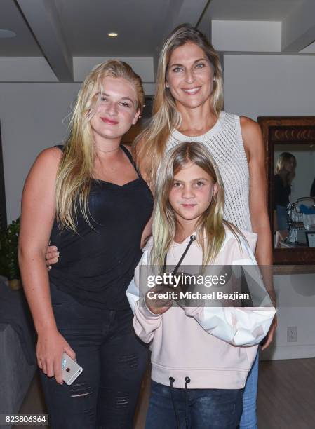Gabrielle Reece and her chidren attend "The Awakening Sea" Launch Party By Rowena Patterson on July 27, 2017 in Malibu, California.