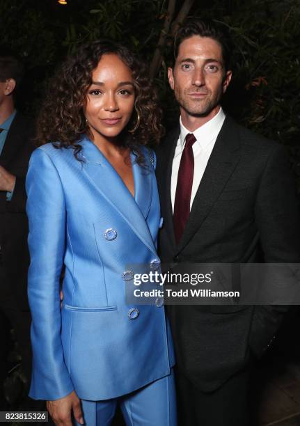 Ashley Madekwe and Iddo Goldberg at the Amazon Prime Video premiere of the original drama series "The Last Tycoon" at Harmony Gold Theatre on July...