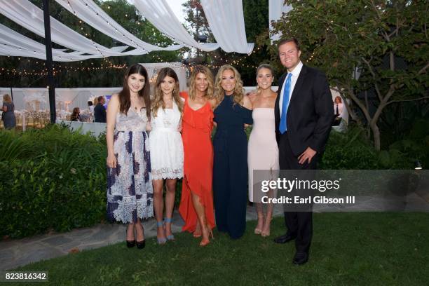 Isabella Rose Giannulli, Jade Giannulli, Lori Loughlin, Kathie Lee Gifford, Cassidy Gifford and Cody Gifford attend the 2017 Summer TCA Tour-Hallmark...