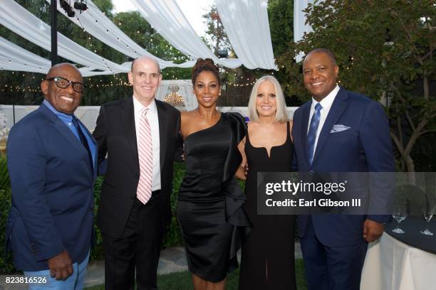 Al Roker, William Abbott, Holly Robinson Peete, Michelle Vicary and Rodney Peeter attend the 2017 TCA Tour-Hallmark Channel And Hallmark Movies And...