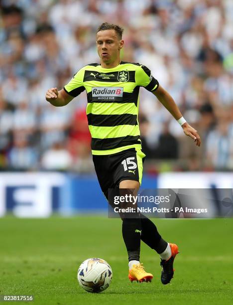 Huddersfield Town's Chris Lowe during the Sky Bet Championship play-off final at Wembley Stadium, London.