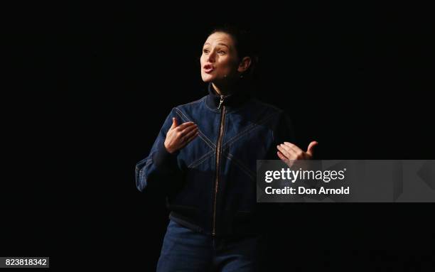 Yael Stone presents a keynote speech - 'Streaming is the new black with Yael Stone' during the Video Junkee 2017 on July 28, 2017 in Sydney,...