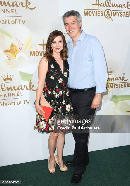 Actress Kellie Martin and her Husband Keith Christian attend the Hallmark Channel And Hallmark Movies And Mysteries 2017 Summer TCA Tour at on July...