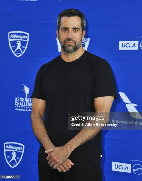 Dodgers baseball player Kike Hernandez attends the 5th Annual Ping Pong 4 Purpose on July 27, 2017 in Los Angeles, California.