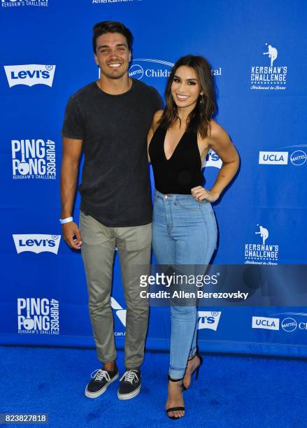 Bachelor" alum Ashley Iaconetti and Dean Unglert attend the 5th Annual Ping Pong 4 Purpose on July 27, 2017 in Los Angeles, California.