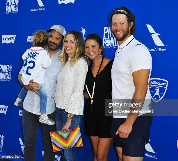 Host Jimmy Kimmel, screenwriter Molly McNearney, daughter Jane Kimmel, Ellen Kershaw, and Clayton Kershaw attend the 5th Annual Ping Pong 4 Purpose...