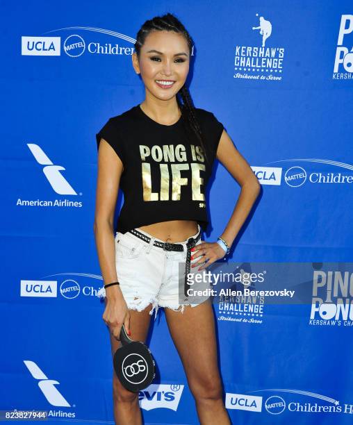 Table top tennis champion Soo Yeon Lee attends the 5th Annual Ping Pong 4 Purpose on July 27, 2017 in Los Angeles, California.