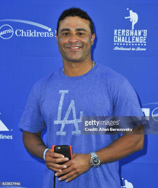 Dodgers baseball player Jerry Hairston Jr. Attends the 5th Annual Ping Pong 4 Purpose on July 27, 2017 in Los Angeles, California.