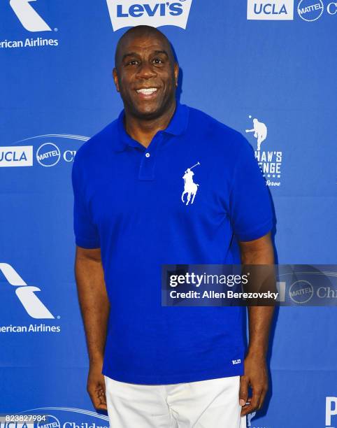 Basketball player Magic Johnson attends the 5th Annual Ping Pong 4 Purpose on July 27, 2017 in Los Angeles, California.