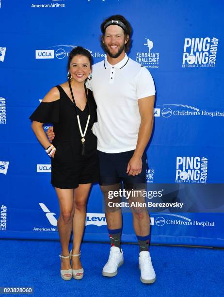 Ellen Kershaw and Clayton Kershaw attend the 5th Annual Ping Pong 4 Purpose on July 27, 2017 in Los Angeles, California.