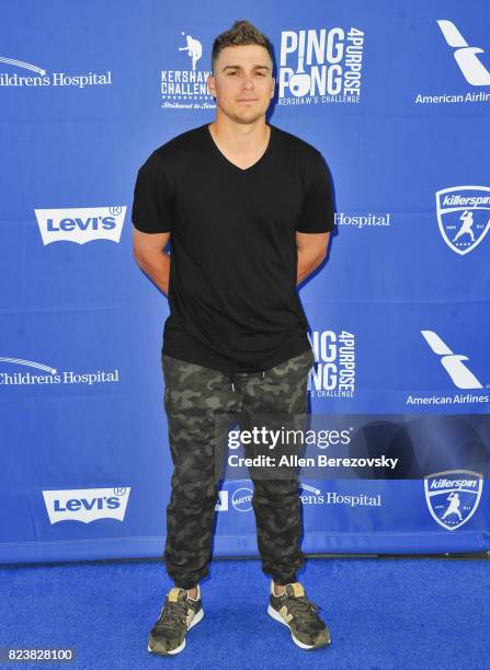 Dodgers baseball player Kike Hernandez attends the 5th Annual Ping Pong 4 Purpose on July 27, 2017 in Los Angeles, California.