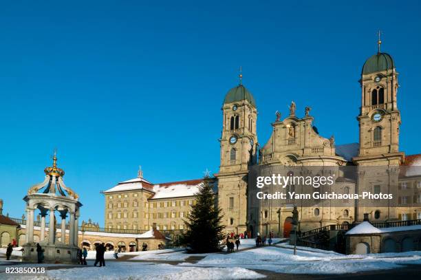 einsiedeln abbey, einsiedeln, canton of schwyz, switzerland - einsiedeln abbey photos et images de collection