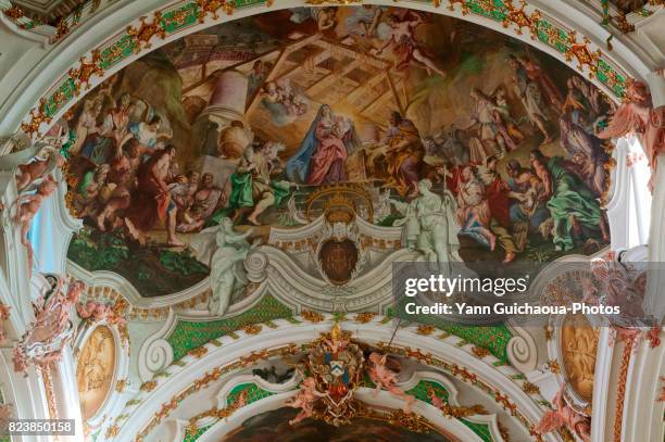 einsiedeln abbey, einsiedeln, canton of schwyz, switzerland - einsiedeln abbey photos et images de collection