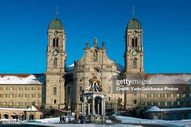 einsiedeln abbey, einsiedeln, canton of schwyz, switzerland - einsiedeln abbey photos et images de collection